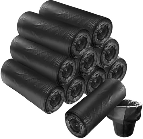 Lot de 200 sacs poubelle de 20 l, pour la cuisine, particulièrement résistants à la déchirure et imperméables, recyclables, pour la collecte des déchets résiduels et des déchets recyclables (50 x 40