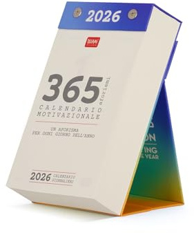 Legami - Calendario da Tavolo Giornaliero 2026, Calendario con Aforismi, Aforisma Diverso Ogni Giorno, 365 Fogli Staccabili, in Carta FSC Certificata, Edizione Italiana, 10 x 17 cm