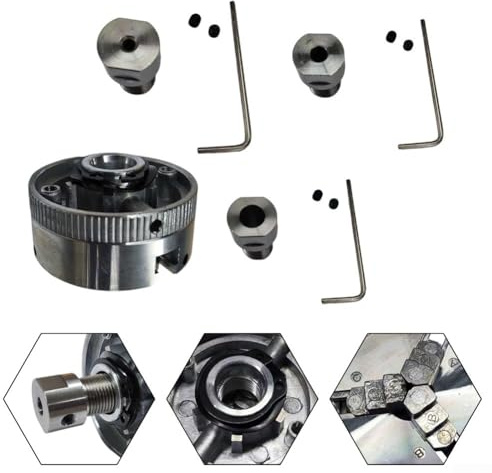 Portabrocas de torno autocentrante de alto rendimiento con juego completo de accesorios (5 mm)