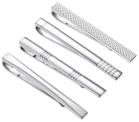 Asienice Silberne Krawattenklammer Für Herren Krawattennadel Set Krawattennadel Schmale Krawatte Edelstahl Premium Krawattenklammer