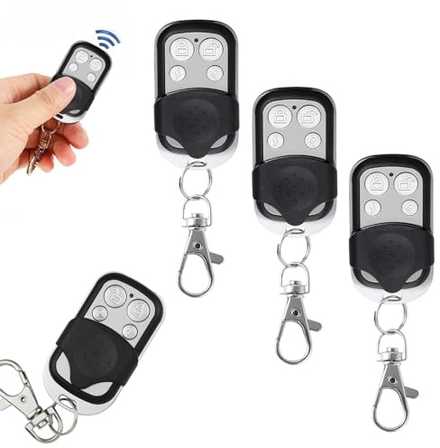 Telecommande Universelle Porte Garage, 3 Pièces Telecommande Universelle Portail, 4 Boutons Pour Porte De Garage Et Voiture, Touches Copieuse pour Voiture et Porte de Garage, Pour Portail Automatique