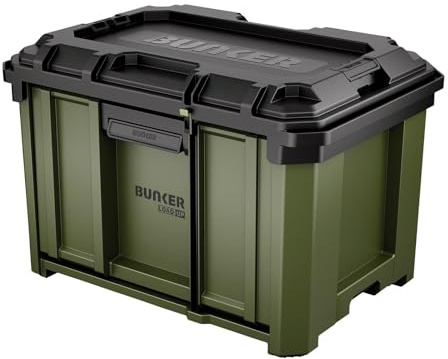 BUNKER Load-Up Tool Box - Extra Deep 11inch Drawer - Stacking Storage Chest | 570mm impact-resistant tool chest with auto-lock ball bearing drawer and modular design for workshop or van storage.