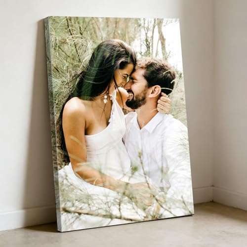 Vanshue Fotos personalizadas en lienzo de 20 x 30 cm, sin marco, impresión fotográfica personalizada, póster personalizado, lienzo, foto personalizada para familia, amigos, mascotas, regalo de