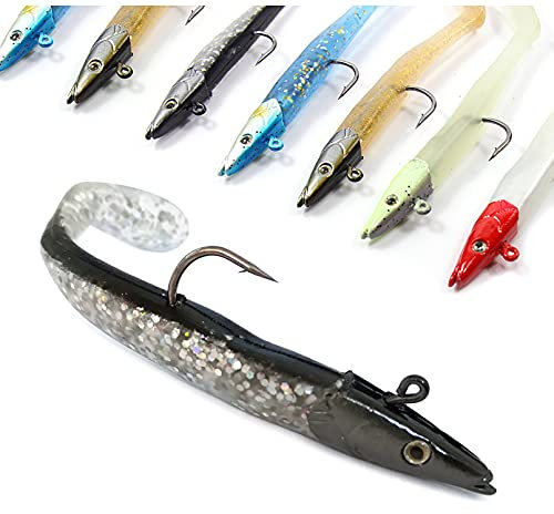 Conjunto de 10 peces de goma de 11 cm, 18.5 g, para la pesca de peces depredadores