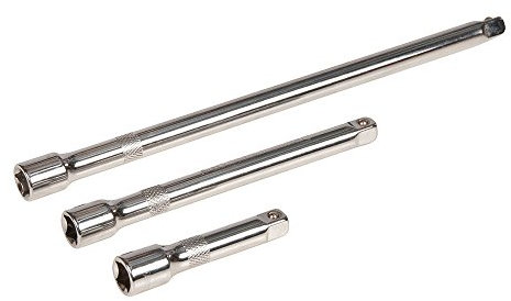 3Pc 3/8 Extra Long Reach Extension Bar Set Socket Bars for Ratchet Drive Wobble