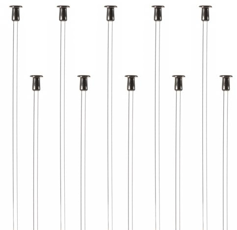 SOFT-RAIL® 10 St. Perlonseile 2,00 m, mit Tellergleiter, Ø 2,0 mm, für Galerieschienen