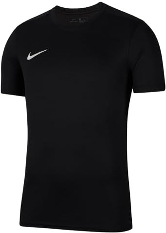 Nike Y Nk Dry Park VII JSY SS, T-Shirt Unisex Bambini, Nero/Bianco, M (137 - 147 cm)