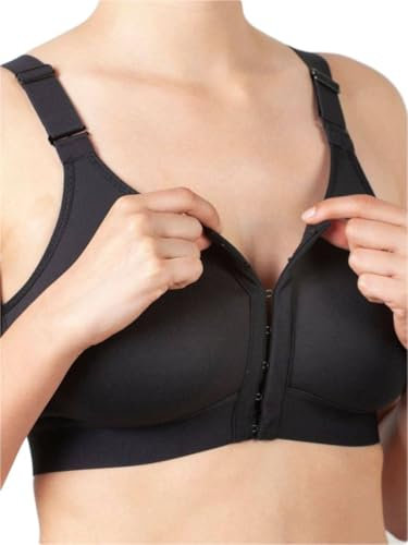Selene, Reggiseno Donna Post-Operatorio o da Allattamento, con Apertura Frontale, Collezione 8003, Colore Nero, Taglia 3C