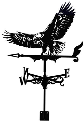 YIWOYI Wetterfahne mit Tier-Ornament, Gartenpfahl, Wetterfahne für den Außenbereich, Garten, Scheune (Adler)