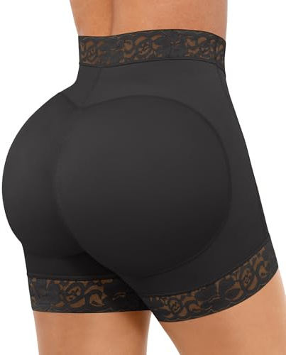 FeelinGirl Plus Size Shaper Shorts Booty Lifting Shapewear for Women Tummy Control Panty Black XXL