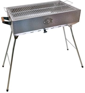 Mangal Taschkent Schaschlikgrill Edelstahl rostfrei Klappbeine Grillrost Luftregler