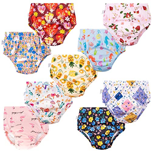 Heekcaa Töpfchen Trainingshose Kinder - 9 Stück windelhöschen für Kinder Weich und Atmungsaktiv Trainingshosen Töpfchen Unterwäsche (as3, Age, 3_Years, Regular, Pourpre)