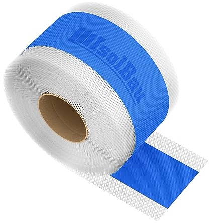 Isolbau Dichtband P2 Blau - 50 m Abdichtband Wasserdichtes Dichtungsband für Sanitär, Dusche, Bad, Fliesen, Balkon und Terrasse, Abdichtung für Innen- & Außenbereich - 120 mm