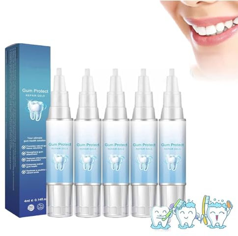 Caduola Neslemy Gel per la terapia dello scudo gengivale, 5 PCS, 4 ml, Non aromatizzato, Sbiancante e Rinfrescante, Adulti Unisex