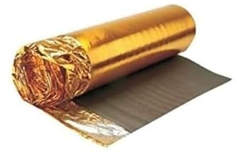 Acustick Supreme Rouleau de 15 m² de sous-couche dorée 5 mm pour sols en bois ou stratifié – Ruban de barrière gratuit