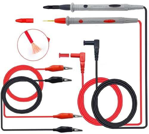Senvenelec (Lot de 2) Multimètre Électronique Fil de Mesure Kit Sonde Multimètre Pince Crocodile Test Outil pour Test de Laboratoire