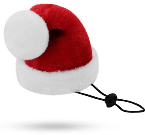 KONVINIT Hund Weihnachtsmütze - Nikolausmütze Santa Mütze für Mittelgroß Große Hunde, Hunde Geschenke Weihnachten, rot Size M