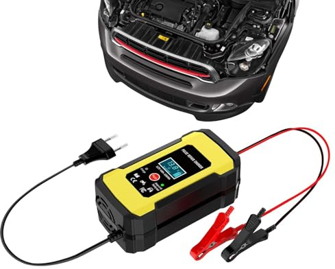 Erhaltungsladegerät für Motorradbatterien, Batteriewartungsgerät für Motorräder - 12V6A Smart Autobatterie-Lade-Reparaturgerät,4Ah-100Ah Autobatterie-Reparaturzubehör für Motorräder und Autos