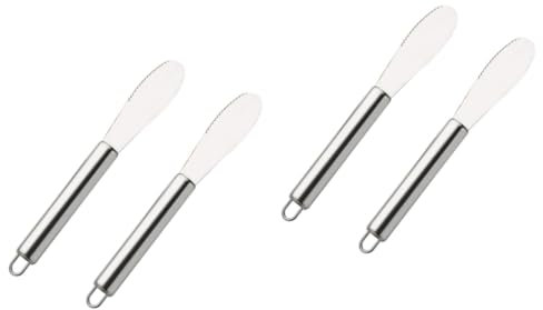 Cabilock 4stücke Teiliges Edelstahl Butter Und Cremespachtel Vielseitiger Küchenhelfer Für Kuchen Torten Und Mehr Rostfrei Und Leicht Zu Reinigen Für Gastronomie Und Catering