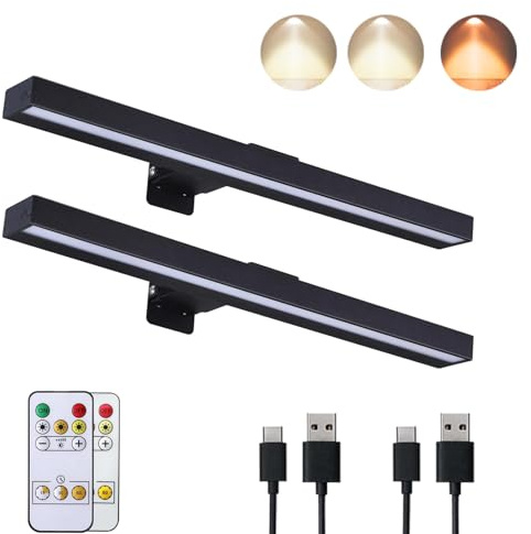 VIGMOJ Lampada diurna, lampada da tavolo con telecomando, 16 pollici ricaricabile freccia illuminazione centro commerciale, con 3-pittura stile modalità di illuminazione, (2-Pack)