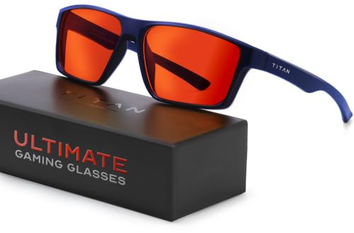 Titan Gaming Glasses, Anti Blue Light Glasses Men, UV400 Protection Blue Light Blocking Glasses for Computer Eye Strain