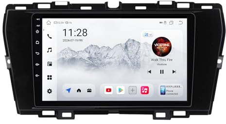 2 DIN 9 Inch Android 14 Touch Screen Car Radio for SsangYong Tivoli 2019-2021 with Backup Camera Wireless CarPlay & Android Auto Steering Wheel ControlsGPS Navigation Bluetooth FM(H800(8+256G))