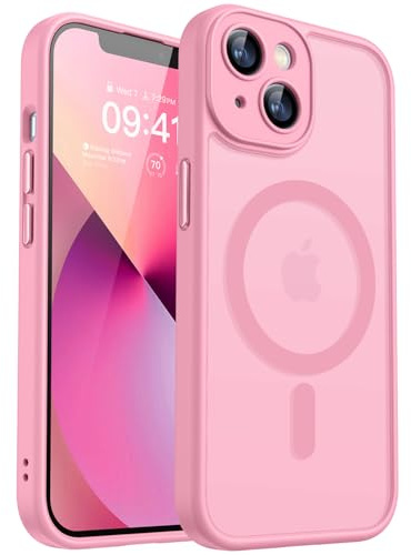 CANSHN für iPhone 13 Mini Hülle mit Kameraschutz, Rosa