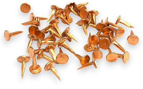 Massive Kupfer-Schneidnägel – 10 mm – Flachkopf-Polsternägel für Restaurierung, Bootsbau & Handwerk – rostfrei, nicht magnetisch – 100 g Packungen