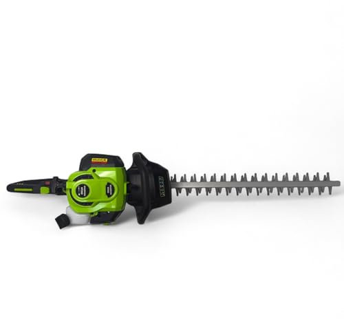 Waldmann Heckenschere Benzin 57cm Schnittlänge | 71cm Messerlänge | 2-Takt 0,7 kW / 25,4 cm³ Hubraum - 3.450 Schnitten/Min - 320 ml Tankvolumen - (Schallleistung 107,4 dB, Schalldruck 99,3 dB)