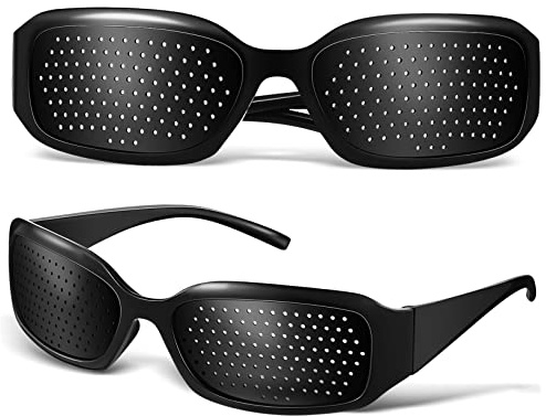 Gatuida 2 piezas Gafas Estenopeicas de Protección Completa para Diseño Ergonómico Ligeras y Prácticas Adecuadas para Miopía y Hipermetropía