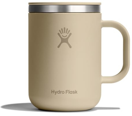 Hydro Flask Coffee Mug – Insulated Stainless Steel, Non Spill, Leak Resistant Travel Mug 24 Oz Oat Tan