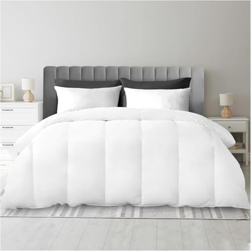 GC GAVENO CAVAILIA Single Duvet 16.5 Tog - Thick & Warm Anti-Allergy Heavyweight Winter Quilt Duvets - Soft Touch Cover Hypoallergenic Bedding Duvet Comforter (135x200 cm) - White