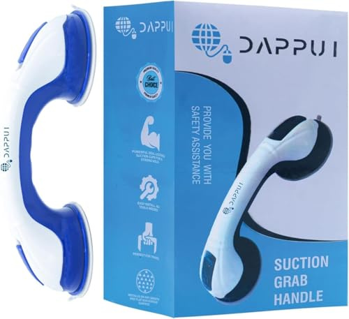 Pack of 1 Suction Handles for Shower, Bathroom Support Suction Grab Rails for Shower & Bathtub| Non-Slip, No-Drill Safety Rails for Elderly & Disabled, Portable Bathroom Aid Grab Rail