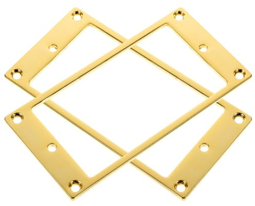 SUPVOX Marcos de Pastillas para Guitarra Eléctrica Juego de 2 Piezas de Latón Dorado Cubierta Protectora de Pastillas para Repuesto de Sonido Resistente y Ligero Accesorio para Guitarra