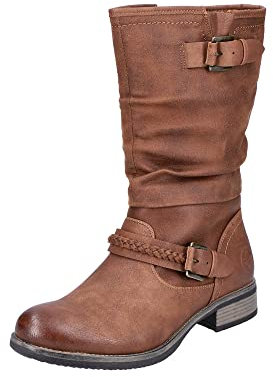 Rieker Estella Womens Kalb Länge Slouch Stiefel 39 EU Braun (Nuss/Nuss 22)