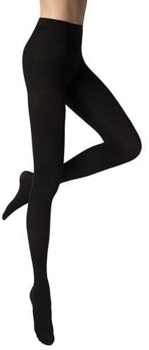 Dancina Women Dance Tights Footed 90 Denier Ultra-Soft Women's M/L Black