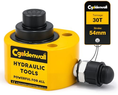 CGOLDENWALL Hydraulikzylinder 30T Professioneller für Gebäude und Brücken | Passt in Enge Räume, Arbeitet in Jeder Position zum Heben-Perfekt für Industrielle Wartungsarbeiten