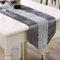 LCHULLE Tischläufer/Tischdecke mit Schmucksteinen 210 * 33cm Glitzer Tischläufer Tischband Tischdecken für Party Hochzeit Bankett Tischdekoration Grau
