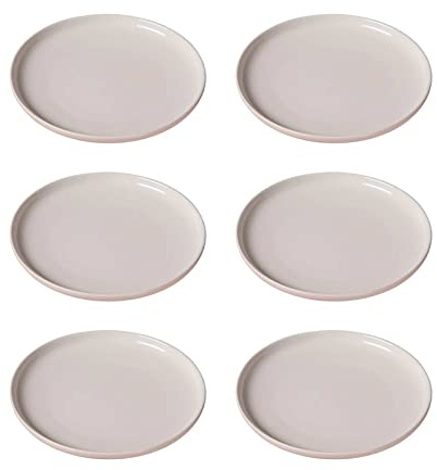 Ritzenhoff & Breker Frühstücksteller Jasper, 6er Set, Rosé, ø 19 cm, Dessertteller aus Steinzeug, Mattglasur & Soft-Touch-Haptik