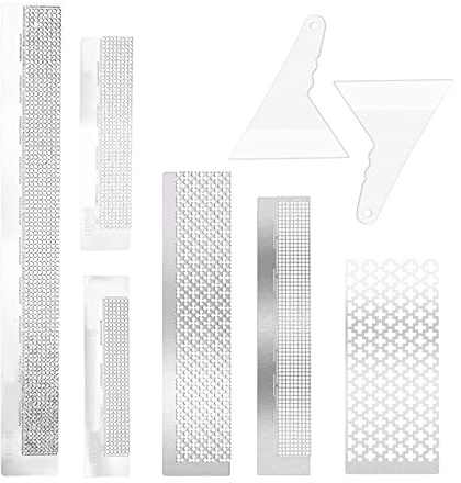 YWNYT 8-teiliges 5D-Diamant-Malset mit Fix-Werkzeugen, Edelstahl, DIY-Zeichenlineal, Diamant-Mesh-Lineal, Punkt-Malwerkzeug, 216–800 Blanko-Gitter für DIY-Kunsthandwerk