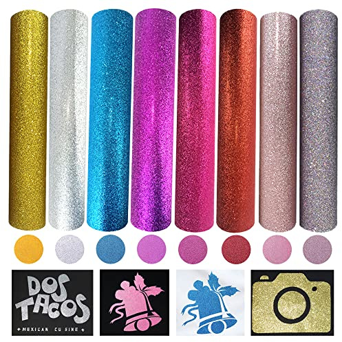 RunFar shop 8 Blatt Plotterfolie Textil 25cm x 30cm Bügelfolie Heat Transfer Vinyl Transferfolie Plotter Flexfolie für Textilien für DIY T-Shirt Textil Handwerk Leder