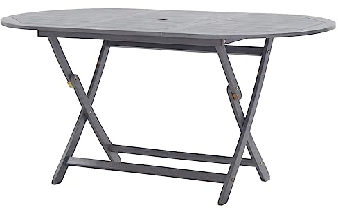 ZQQLVOO Klappbarer Gartentisch 160 x 85 x 75 cm Massivholz Akazie Garten Terrasse Esstisch Campingtisch Partytisch Geeignet für Balkone, Terrassen, Decks