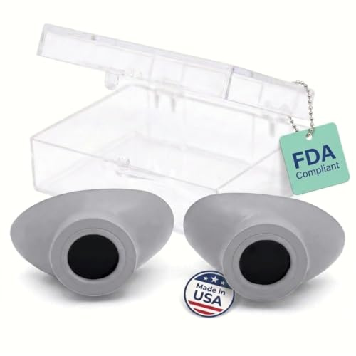 Super Sunnies Slim Flex UV Eye Protection, FDA Compliant Tanning Goggles Eyeshields (Grey)