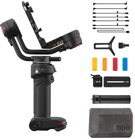 Jemora WEEBILL 3 Handheld Camera 3-Axis Gimbal Stabilizer Lightweight Built-in Fill Light Microphone PD Fast Charging Battery Max. Load 3kg/ 6.6Lbs Replacement for Canon Sony DSLR Mirrorless