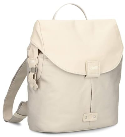 Zwei Damen City-Rucksack Olli OR8 kleiner Rucksack 5 Liter Lederoptik im Vintage-Style robust strapazierfähig wasserabweisend Hauptfach mit Reißverschluss (linen)