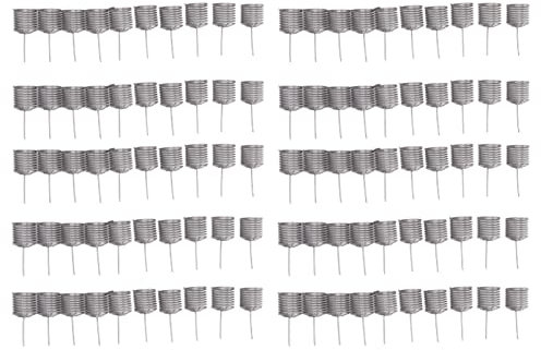 Cestino in rete per fertilizzanti da 100 pezzi, scatola nutrizionale in acciaio inossidabile a forma di colonna, cesto idroponico per piantare vivai, forniture per la coltivazione (Large)