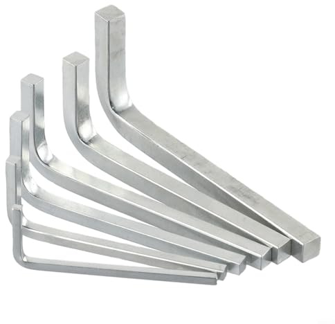 Juego de 6 llaves de cabeza cuadrada en forma de L para FACULX de 4 puntos, herramienta de mano para apretar el tornillo cuadrado de 3 mm a 8 mm