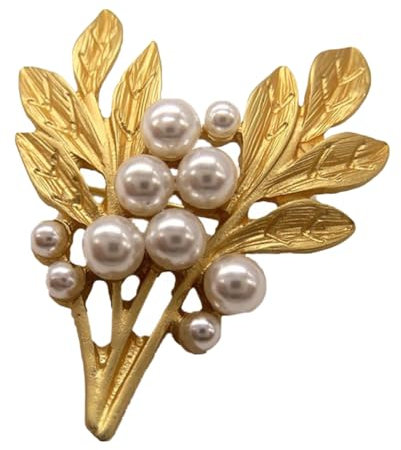 JEWEDECO Broche Orchidée Accessoire Raffiné en Alliage Perle Imitation Élégante et Classique pour Bal et Banquet pour Femme