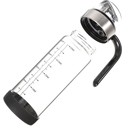 Cabilock Aceitera Con Apertura Y Cierre Automáticos Cepillo Para Botellas De Aceite Pulverizador Con Bomba De Jarabe Simple Dispensador De Vinagre Simple Dispensador De Aceite De Oliva