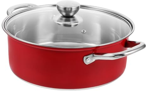ABOOFAN Olla Sopera Pequeña Inoxidable Antiadherente Para Pasta y Comidas Rápidas